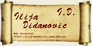 Ilija Didanović vizit kartica